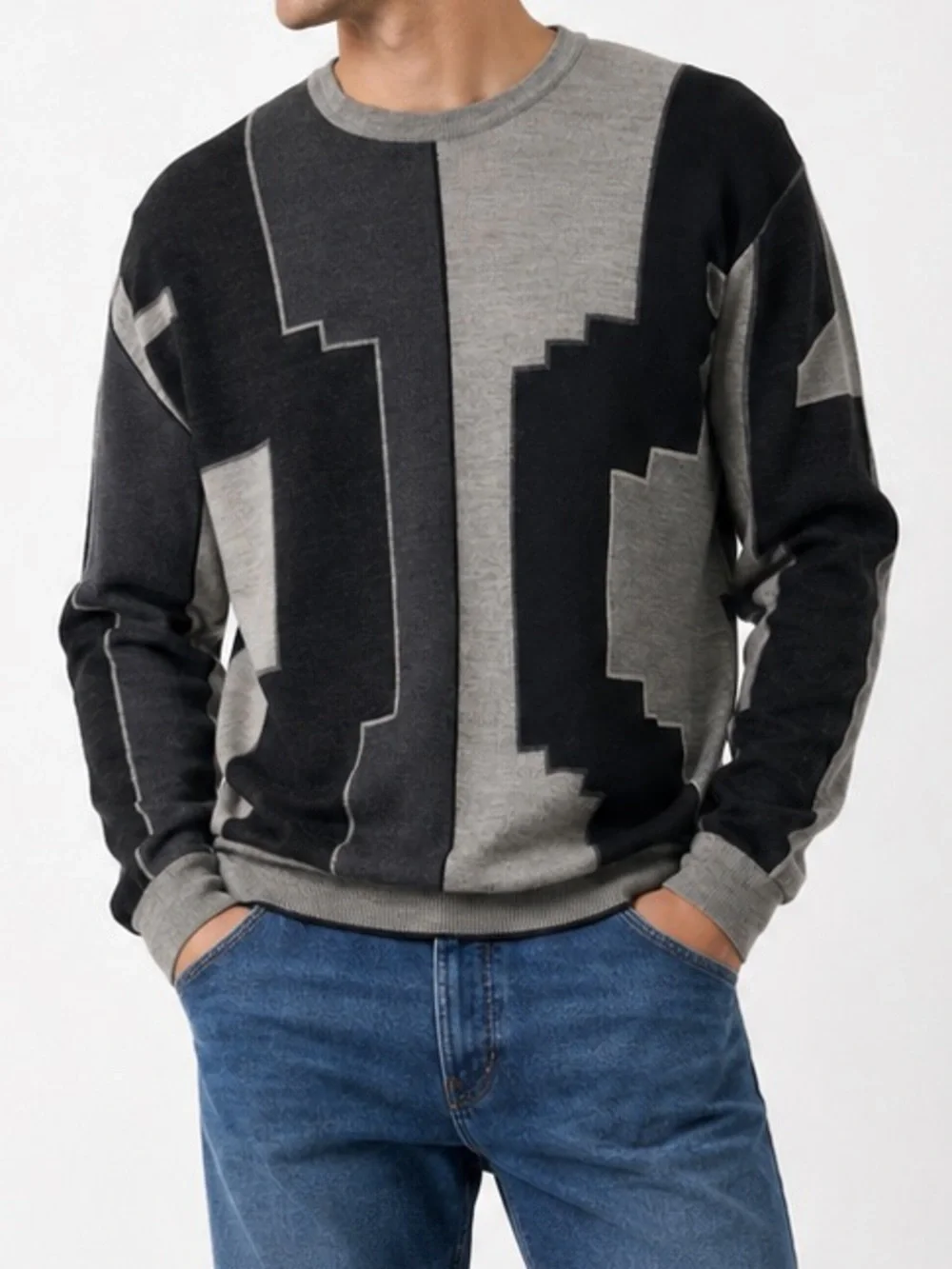 Vintage Mens Tundra Canada Sweater Geometric design size XL